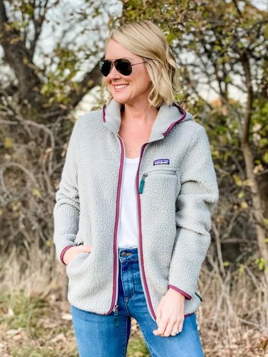 Patagonia Jackets & Blazers - Patagonia Women’s Retro Pile Hoodie Feather Grey Full Zip Fleece Jacket Large